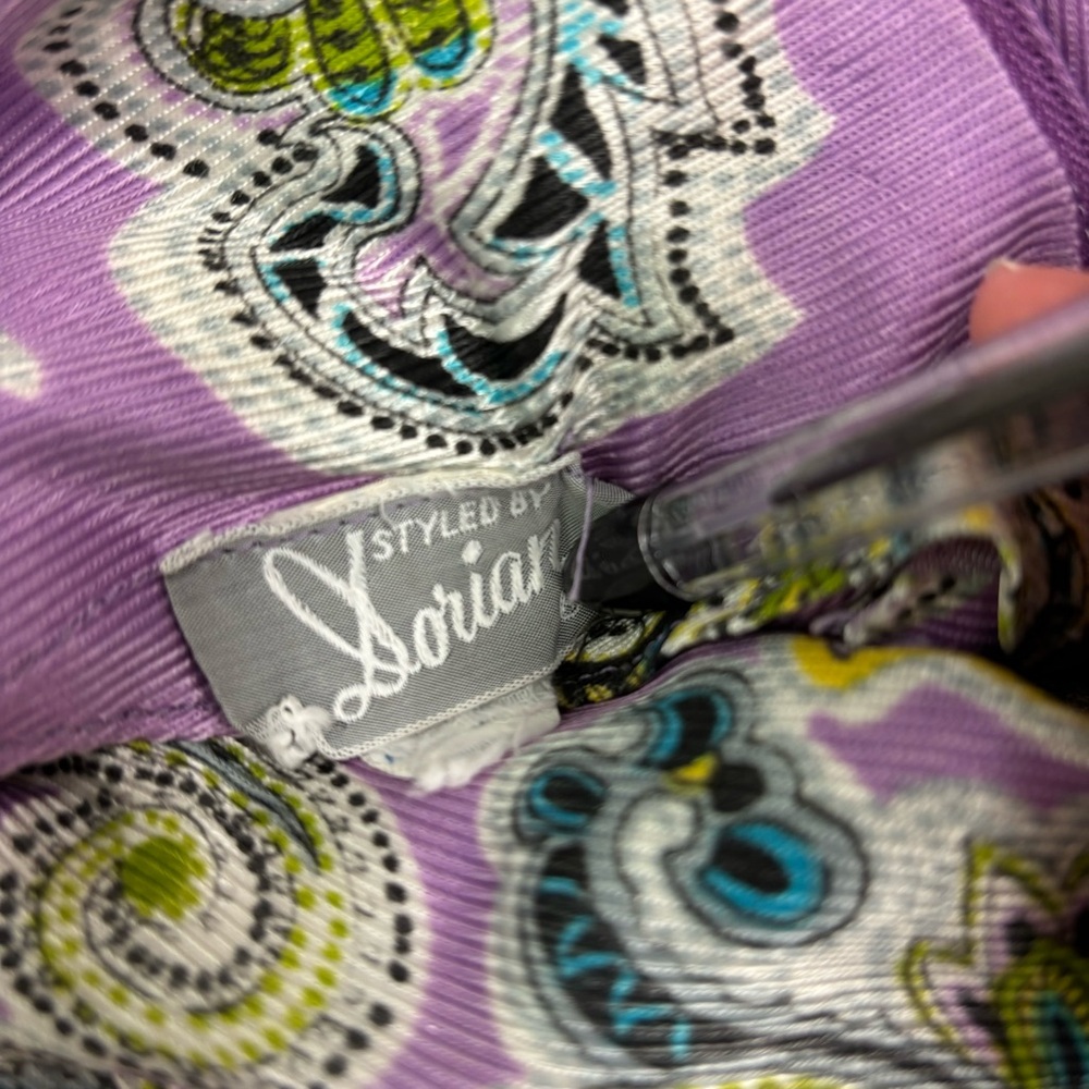 Vintage silky lavender, paisley dress - Picture 10 of 13
